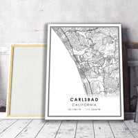 Carlsbad, California Modern Map Print 