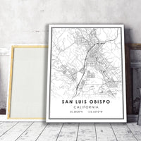 
              San Luis Obispo, California Modern Map Print 
            