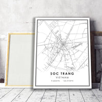 
              Soc Trang, Vietnam Modern Style Map Print 
            