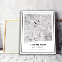 
              New Mexico, United States Modern Style Map Print
            