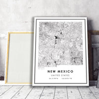 New Mexico, United States Modern Style Map Print