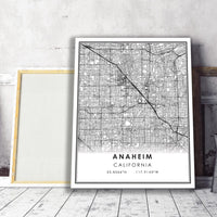 
              Anaheim, California Modern Map Print 
            