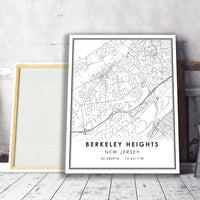 
              Berkeley Heights, New Jersey Modern Map Print 
            
