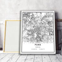 
              Pune, India Modern Style Map Print 
            