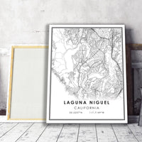 Laguna Niguel, California Modern Map Print 