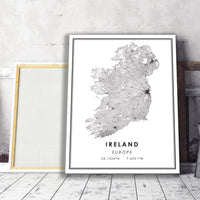 Ireland, Europe Modern Style Map Print
