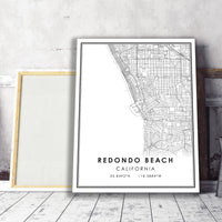 
              Redondo Beach, California Modern Map Print 
            