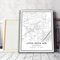 
              Little Rock AFB, Arkansas Modern Map Print
            