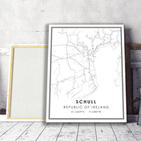 
              Schull, Republic of Ireland Modern Style Map Print 
            