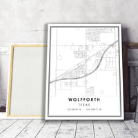
              Wolfforth, Texas Modern Map Print 
            