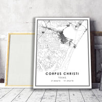 
              Corpus Christi, Texas Modern Map Print 
            