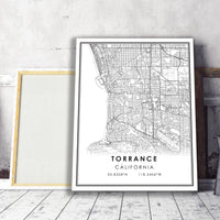 
              Torrance, California Modern Map Print 
            