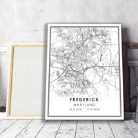 
              Frederick, Maryland Modern Map Print 
            