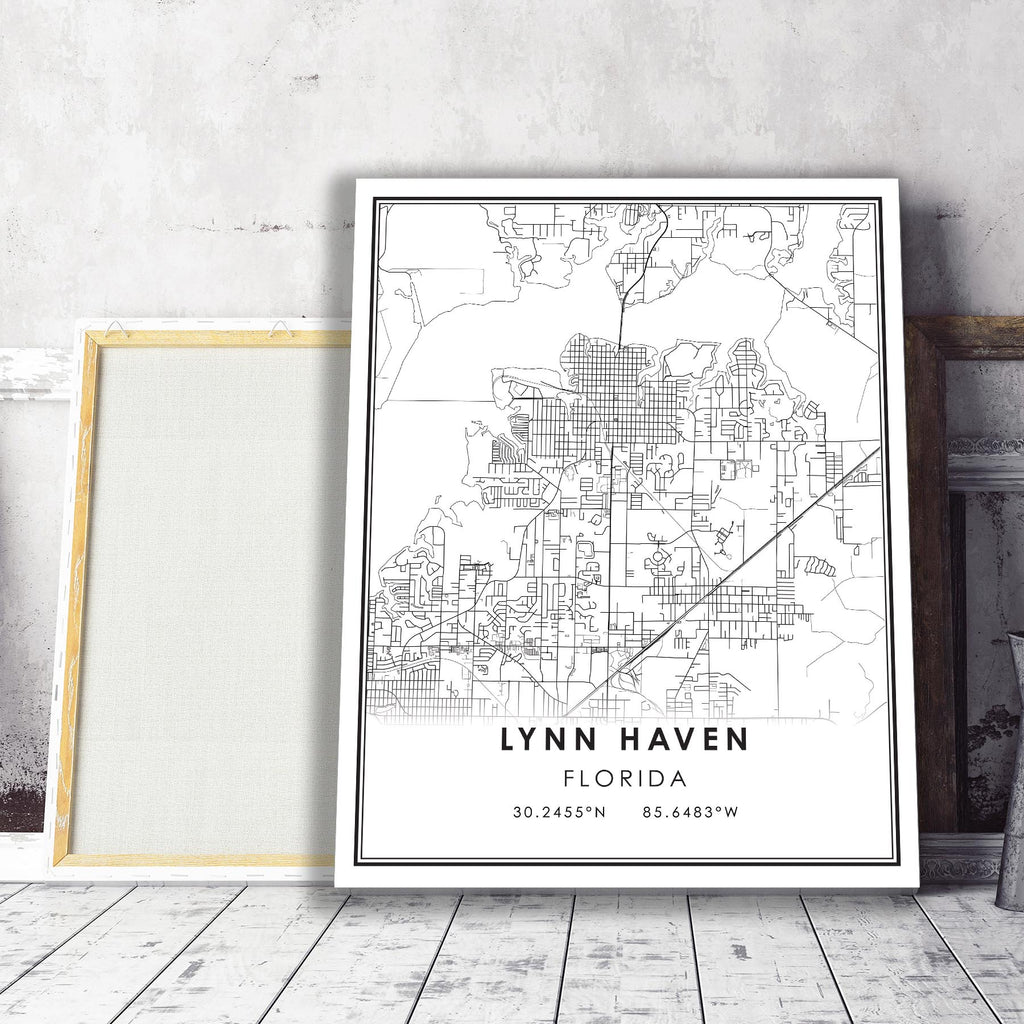 Lynn Haven, Florida Modern Map Print 