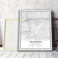 
              Pasadena, California Modern Map Print 
            
