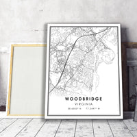 
              Woodbridge, Virginia Modern Map Print 
            