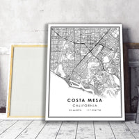 
              Costa Mesa, California Modern Map Print 
            