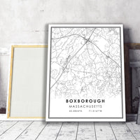 
              Boxborough, Massachusetts Modern Map Print
            