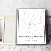 
              Montorio nei Frentani, Italy Modern Style Map Print 
            