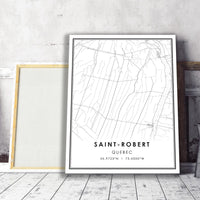 Saint Robert, Quebec Modern Style Map Print 