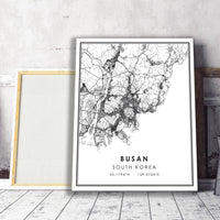 
              Busan, South Korea Modern Style Map Print 
            