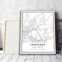 
              Lopatcong, New Jersey Modern Map Print 
            