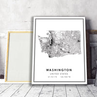 
              Washington, United States Modern Style Map Print 
            