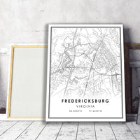 
              Fredericksburg, Virginia Modern Map Print 
            