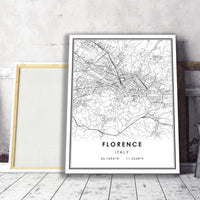 
              Florence, Italy Modern Style Map Print 
            