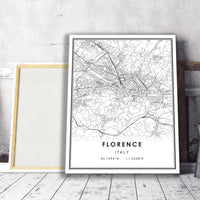 Florence, Italy Modern Style Map Print 