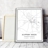 
              Slippery Rock, Pennsylvania Modern Map Print 
            