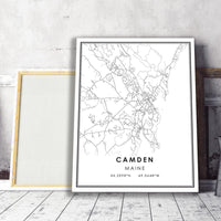 Camden, Maine Modern Map Print 