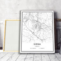 Siena, Italy Modern Style Map Print