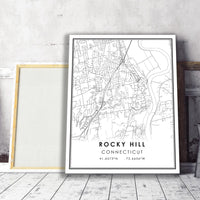 
              Rocky Hill, Connecticut Modern Map Print 
            