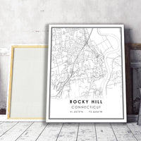 Rocky Hill, Connecticut Modern Map Print 