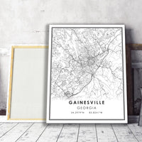 
              Gainesville, Georgia Modern Map Print 
            