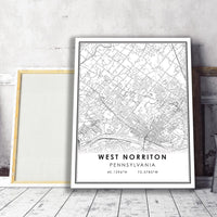 
              West Norriton, Pennsylvania Modern Map Print 
            