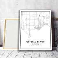 
              Crystal Beach, Ontario Modern Style Map Print 
            