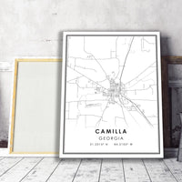 
              Camilla, Georgia Modern Map Print 
            