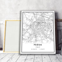 
              Padua, Italy Modern Style Map Print 
            