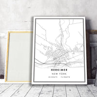 
              Herkimer, New York Modern Map Print 
            
