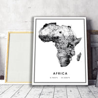 
              Africa Modern Style Map Print 
            