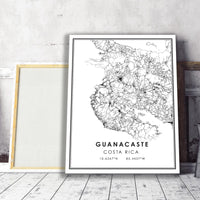 
              Guanacaste, Costa Rica Modern Style Map Print 
            