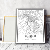 
              Kingsport, Tennessee Modern Map Print 
            