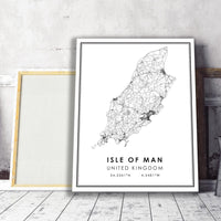 
              Isle of Man, United Kingdom Modern Style Map Print
            