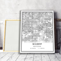 
              Gilbert, Arizona Modern Map Print 
            