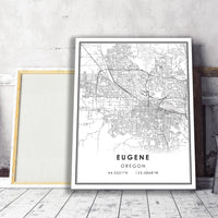 Eugene, Oregon Modern Map Print 