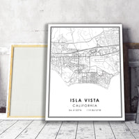 
              Isla Vista, California Modern Map Print 
            