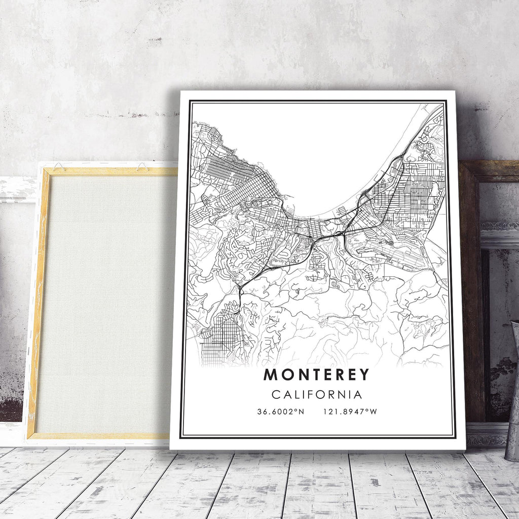 Monterey, California Modern Map Print