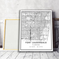 
              Fort Lauderdale, Florida Modern Map Print 
            